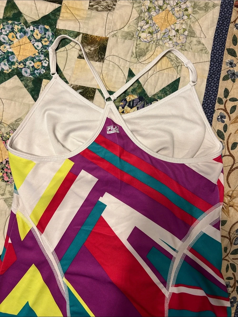 FILA Multicolor Geometric Exercise Tank